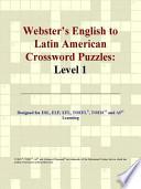 Libro de Webster S English To Latin American Crossword Puzzles