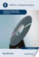 Libro de Grabación De Datos. Adgd0308