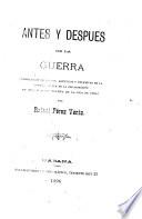 Libro de Antes Y Despues De La Guerra