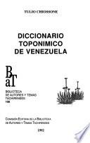 Libro de Diccionario Toponímico De Venezuela
