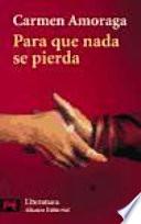 Libro de Para Que Nada Se Pierda