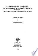 Libro de Baptisms Of The Cathedral Of Monterrey, Nuevo León, México