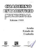Libro de Cuaderno Estadístico Municipal: Acuña