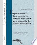 Libro de Experiencia En La Incorporación Del Enfoque Poblacional En La Planeación Del Desarrollo Territorial