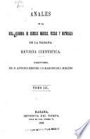 Libro de Anales De La Academia De Ciencias Medicas, Físicas Y Naturales De La Habana