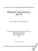 Libro de Bibliografía Sobre Zacatecas