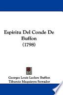 Libro de Espiritu Del Conde De Buffon (1798)