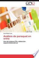 Libro de Análisis De Paraquat En Orin
