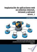 Libro de Mf0493_3 Implantación De Aplicaciones Web En Entorno Internet, Intranet Y Extranet