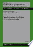 Libro de Tendencias En Lingüística General Y Aplicada