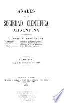 Libro de Anales De La Sociedad Científica Argentina