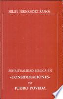 Libro de Espiritualidad Bíblica En Consideraciones De Pedro Poveda