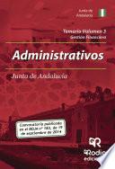 Libro de Temario Volumen 3. Administrativos De La Junta De Andalucía. Gestión Financiera