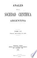 Libro de Anales De La Sociedad Científica Argentina