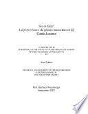 Libro de Ser Es Fazer: La Performance De Genero Masculino En El Conde Lucanor .