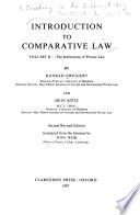 Libro de Introduction To Comparative Law: The Institutions Of Private Law