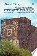 Libro de Universidad Y Gobierno En México
