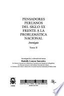 Libro de Pensadores Peruanos Del Siglo Xx Frente A La Problemática Nacional