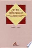 Libro de Qué Es La Hermenéutica?