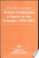 Libro de Articles I Traduccions A Papeles De Son Armadans (1956 1961)