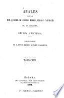 Libro de Anales De La Academia De Ciencias Medicas, Físicas Y Naturales De La Habana