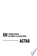 Libro de 13. Congreso Peruano Del Hombre Y La Cultural Andina