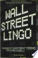 Libro de La Jerga De Wall Street