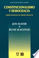 Libro de Constitucionalismo Y Democracia