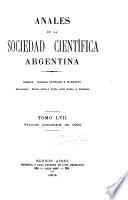 Libro de Anales De La Sociedad Cientâifica Argentina