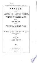 Libro de Anales De La Academia De Ciencias Médicas, Físicas Y Naturales De La Habana