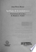 Libro de Apología De Lo Monstruoso