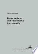 Libro de Combinaciones Verbonominales Y Lexicalización