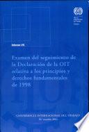 Libro de Examen Del Seguimiento De La Declaración De La Oit Relativa A Los Principios Y Derechos Fundamentales En El Trabajo, De 1998