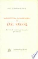 Libro de Antropología Transcendental De Karl Rahner
