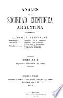 Libro de Anales De La Sociedad Científica Argentina