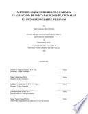 Libro de Metodologia Simplificada Para La Evaluacion De Instalaciones Peatonales En Zonas Escolares Urbanas