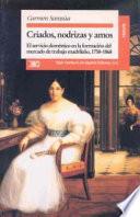 Libro de Criados, Nodrizas Y Amos