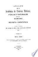 Libro de Anales De La Academia De Ciencias Médicas, Físicas Y Naturales De La Habana