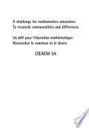 Libro de A Challenge For Mathematics Education