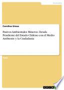 Libro de Pasivos Ambientales Mineros. Deuda Pendiente Del Estado Chileno Con El Medio Ambiente Y La Ciudadanía