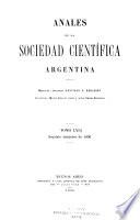 Libro de Anales De La Sociedad Científica Argentina