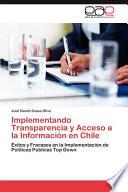 Libro de Implementando Transparencia Y Acceso A La Información En Chile