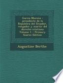 Libro de Garcia Moreno