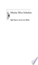 Libro de Qué Hacer Con Lo No Dicho
