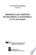 Libro de Memorias Del Simposio De Desarrollo Sostenible