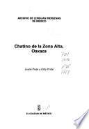 Libro de Chatino De La Zona Alta, Oaxaca