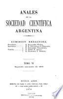Libro de Anales De La Sociedad Científica Argentina