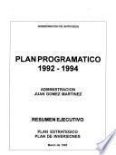 Libro de Plan Programatico 1992 1994