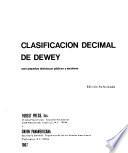 Libro de Clasificación Decimal De Dewey Para Pequeñas Bibliotecas Publicas Y Escolares