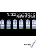 Libro de La Imprenta En Zaragoza